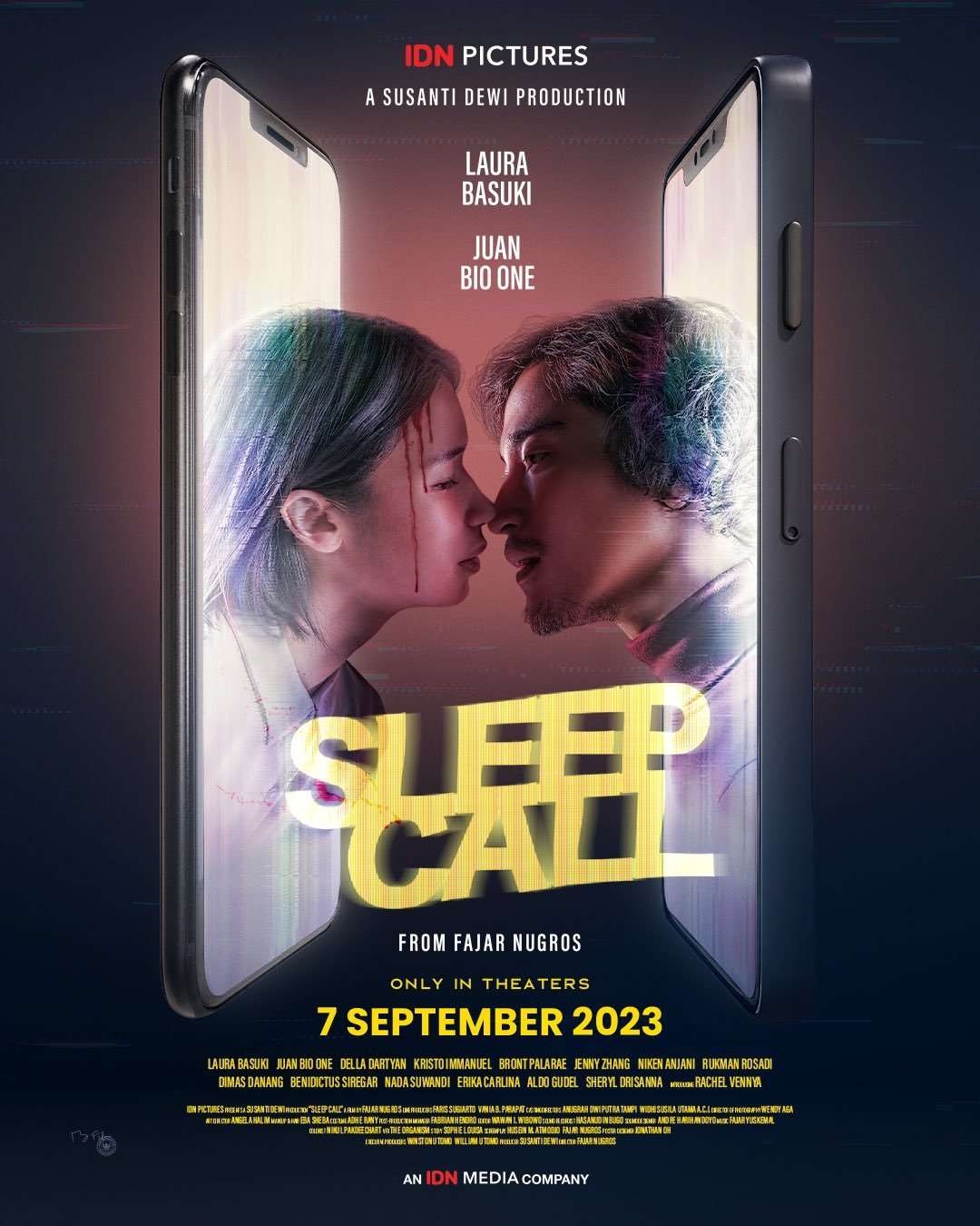 Poster film Sleep Call yang dibintangi Laura