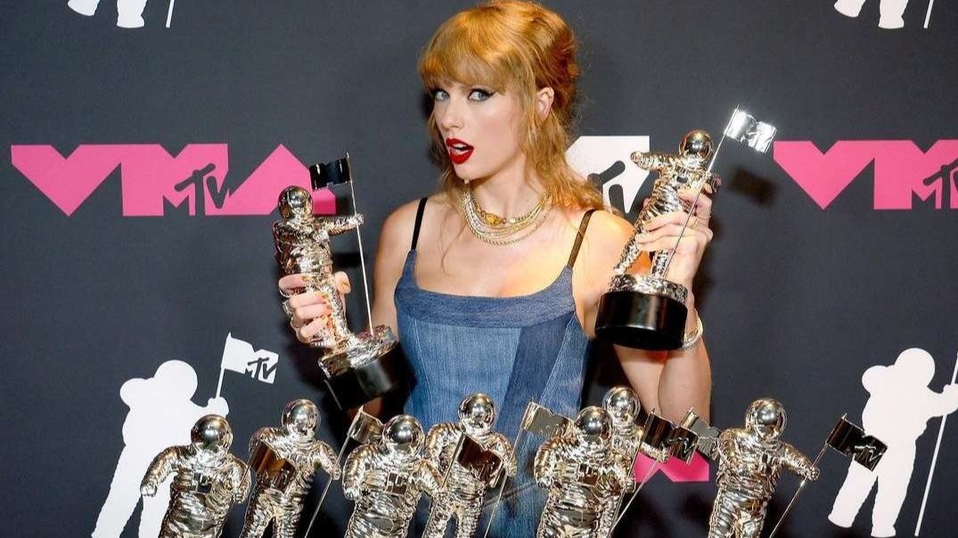 Penyanyi Taylor Swift borong sembilan piala MTV VMA 2023. (Foto: Instagram MTV)