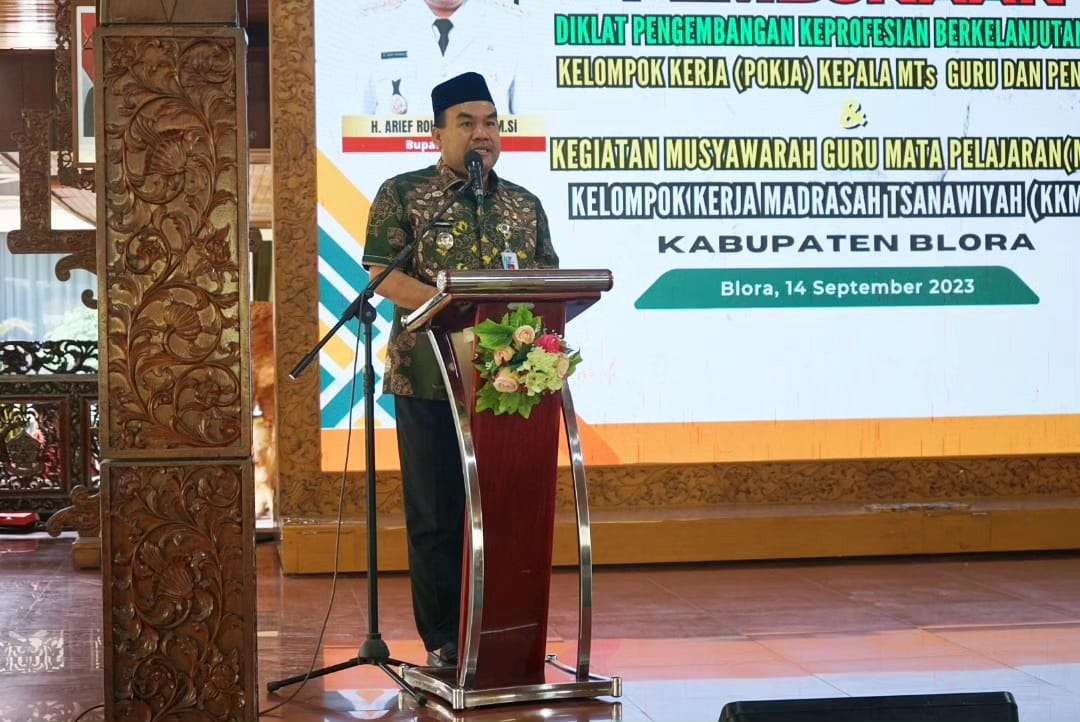 Bupati Blora Arief Rohman dalam pembukaan Diklat PKB (Foto: Humas Pemkab Blora)