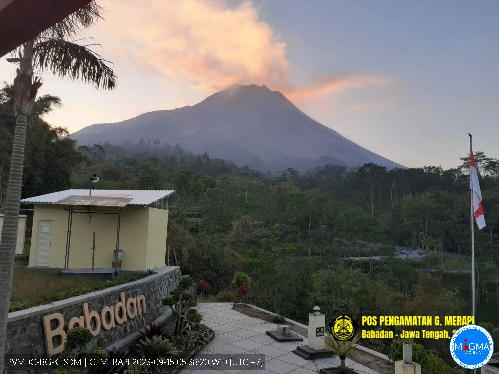 Pos Pengamatan Gunung Merapi di Babadan, Kecamatan Dukun, Kabupaten Magelang pada Jumat 9 September 2023.(Foto: magma.esdm)