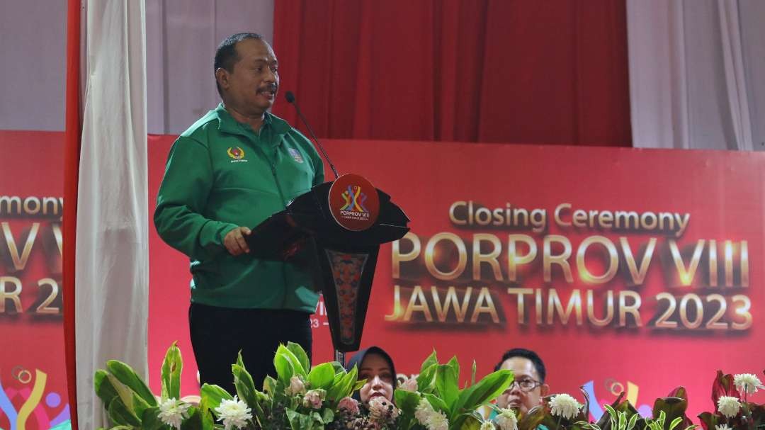 Ketua KONI Jatim, M Nabil, saat penutupan Porprov Jatim VIII 2023. (Foto: Fariz Yarbo/Ngopibareng.id)