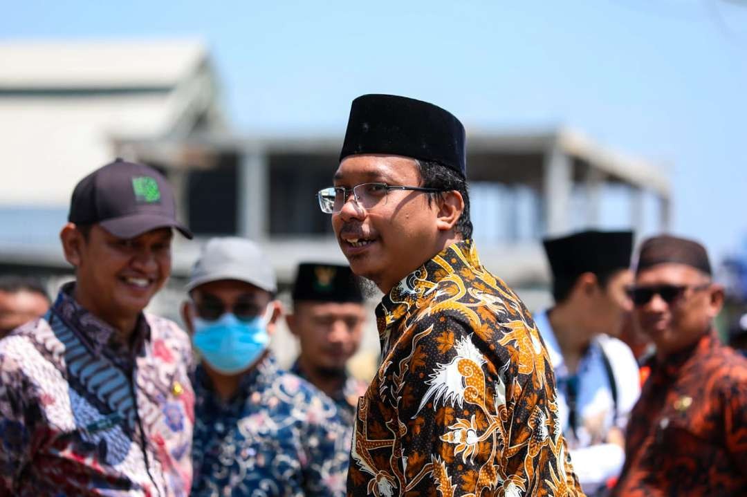 Bupati Sidoarjo Ahmad Muhdlor Ali paparkan target investasi di Kabupaten Sidoarjo, Jawa Timur. (Foto: Aini Arifin/Ngopibareng.id)