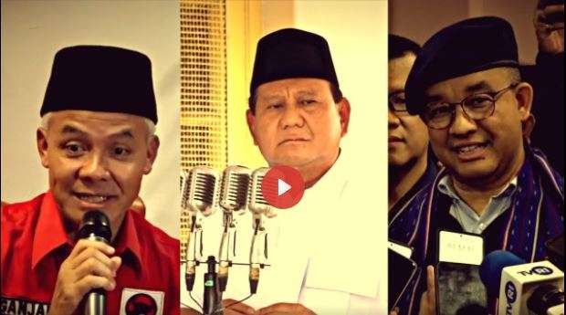Lembaga survei Indikator Politik Indonesia menyatakan Ganjar Pranowo unggul atas Prabowo Subianto dan Anies Baswedan di Jawa Timur. (Foto: Tangkapan Youtube)