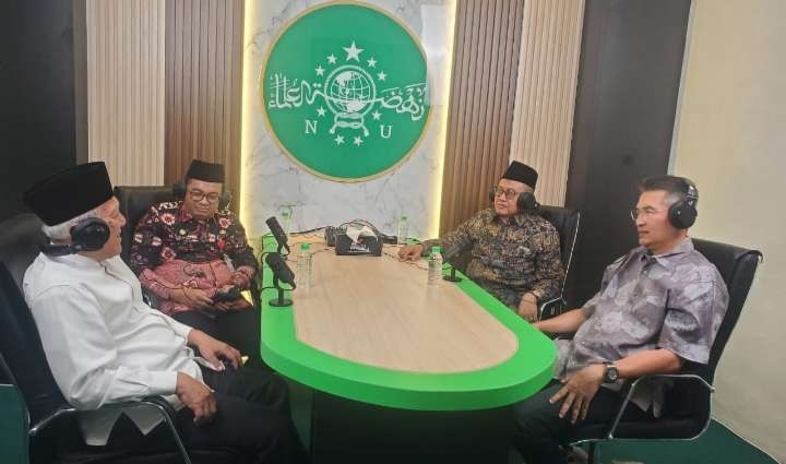Peluncuran podcast PCNU Surabaya sebagai alat menggelorakan semangat resolusi jihad. (Foto: Dok LTN PBNU)