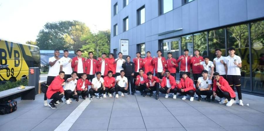 Para pemain Timnas Indonesia U-17 yang menjalani pemusatan latihan di Jerman. (Foto: PSSI)