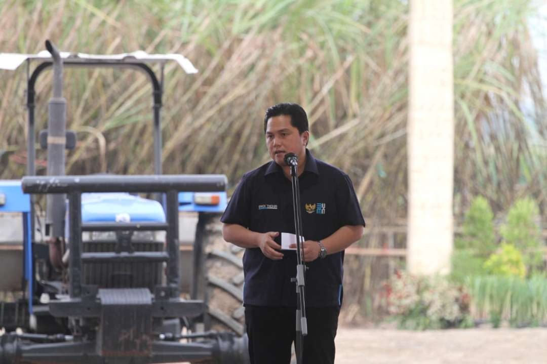 Menteri Badan Usaha Milik Negara (BUMN), Erick Thohir benahi SDM hingga kinerja PTPN X meningkat. (Foto: Dokumentasi PTPN X)