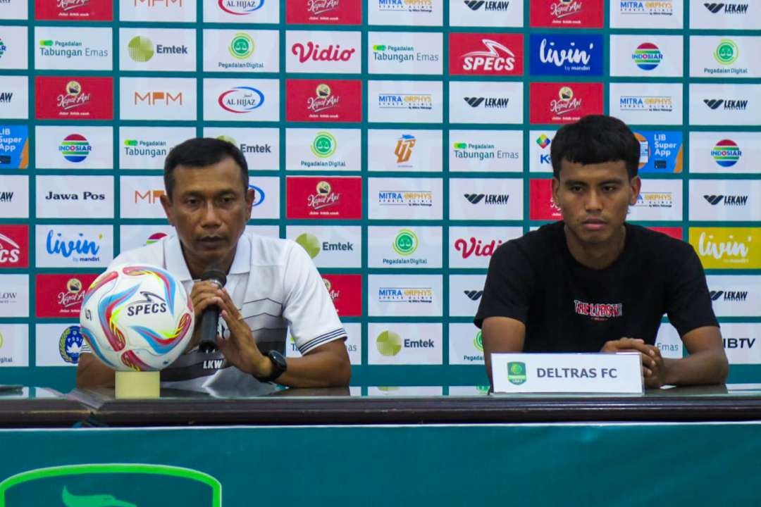 Coach Deltras FC, Widodo CP optimis menang lawan Persela Lamongan. (Foto: Aini Arifin/Ngopibareng.id)