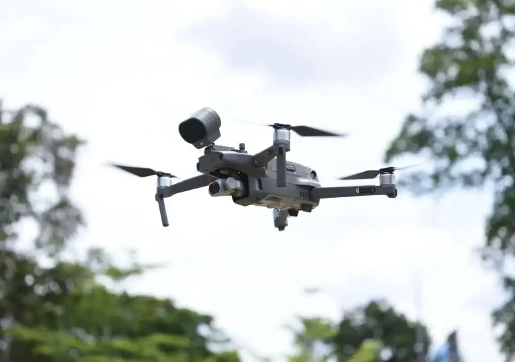 Drone yang dipakai Polda Jawa Tengah untuk penerapan ETLE. (Foto: ntmcpolri)