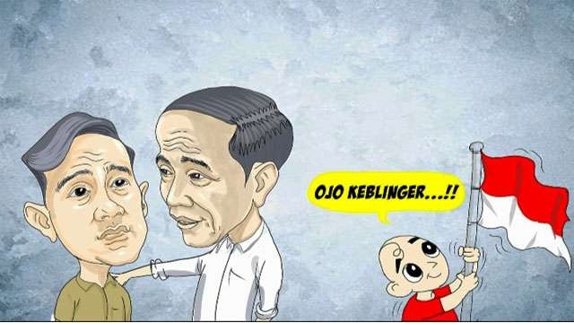 Ilustrasi tulisan Erros Djarot; Jokowi-Gibran Segalanya??? Atau Indonesia?!. (Ilustrasi:Muid/GBN.Top)