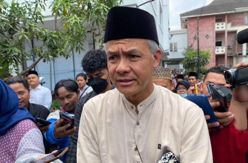 Calon Presiden, Ganjar Pranowo saat mengunjungi Pondok Pesantren Al-Hikam, Kota Malang (Foto: Lalu Theo/Ngopibareng.id)