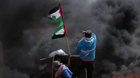 Suasana perang di Jalur Gaza. (ilustrasi)