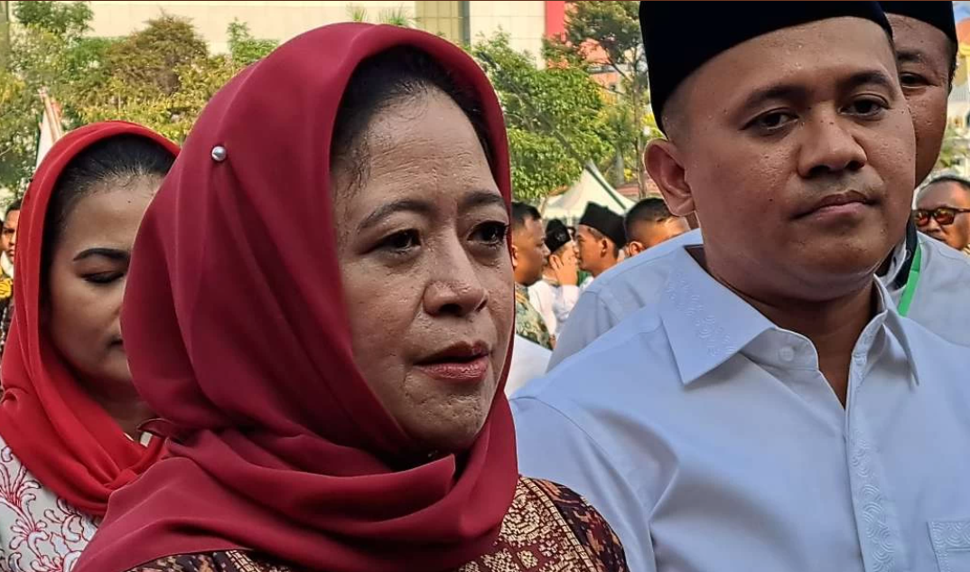 Ketua DPP PDIP Puan Maharani saat menghadiri Hari Santri Nasional 2023 di Surabaya. (Foto: Pita Sari/Ngopibareng.id)