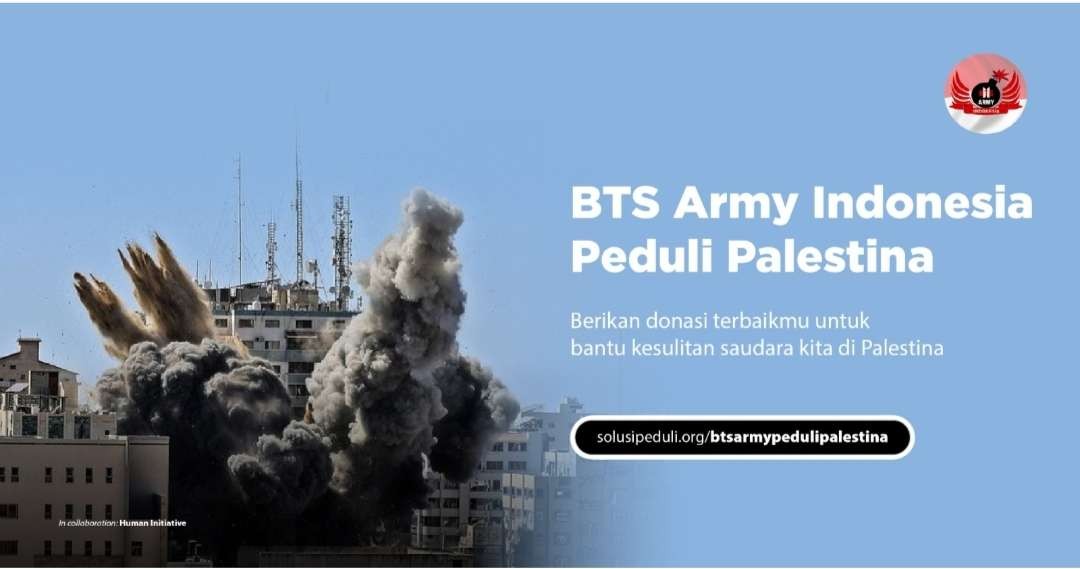 ARMY, fans idol K-Pop, BTS menggalang dana untuk Palestina. (Foto: Tangkapan layar)
