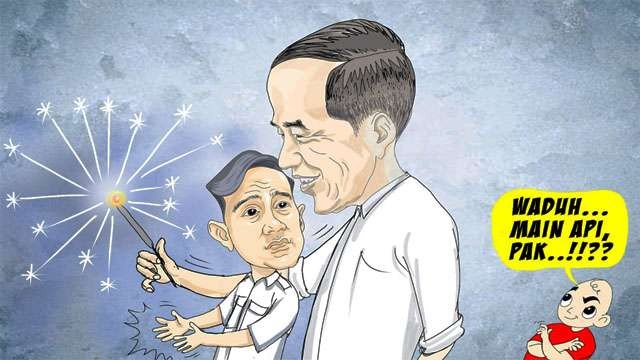 Ilustrasi tulisan; Kembang Api Politik Dinasti Jokowi. (Muid/GBN.Top)