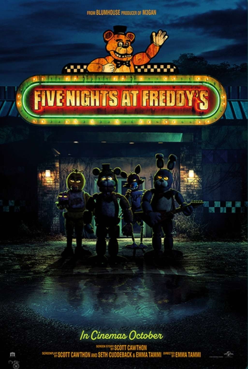 Film Five Nights at Freddy's bergenre horor, adaptasi video game bertema indie survival horror buatan Scott Cawthon dan dirilis pada 2014. (Foto: Blumhouse Productions/Striker Entertainment)