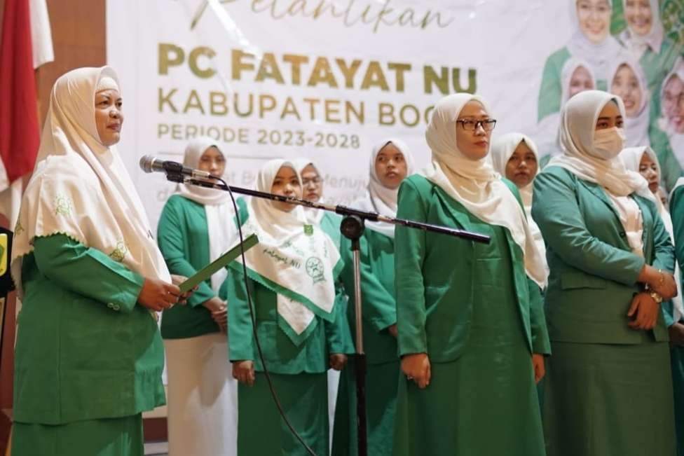 Fatayat NU Kabupaten Bogor resmi dilantik oleh PW Fatayat NU Jawa Barat, Minggu (5 November 2023). (Foto:lakpesdam nu)
