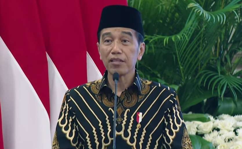 Presiden Jokowi membuka Rakernas Badan Kesejahteraan Masjid (BKM) di Istana Negara, Jakarta, Rabu 8 November 2023. (Foto: Kemenag RI)