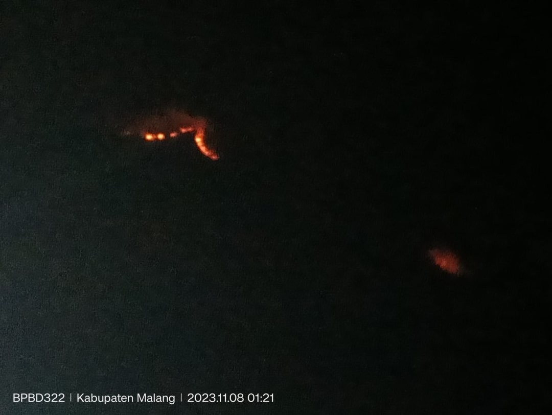 Kebakaran hutan dan lahan di Gunung Kawi, Kabupaten Malang (Foto: BPBD Kabupaten Malang)