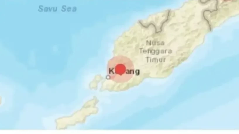 BMKG menyebutkan gempa bumi berkekuatan magnitudo 5,4 mengguncang wilayah Kota Kupang Provinsi Nusa Tenggara Timur. (Foto: BMKG)