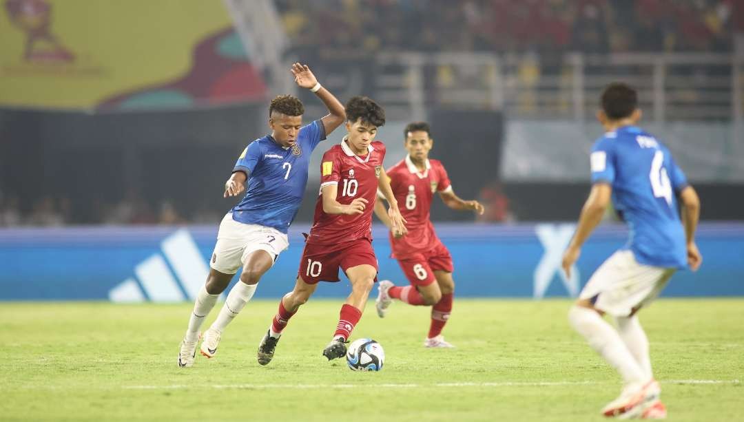 Pemain Timnas U-17, Ji Da Bin (tengah) kembali dipercaya sebagai starter melawan Panama di Stadion Gelora Bung Tomo, Surabaya, Senin 13 November 2023. (Foto: LOCWCU17/BRY)
