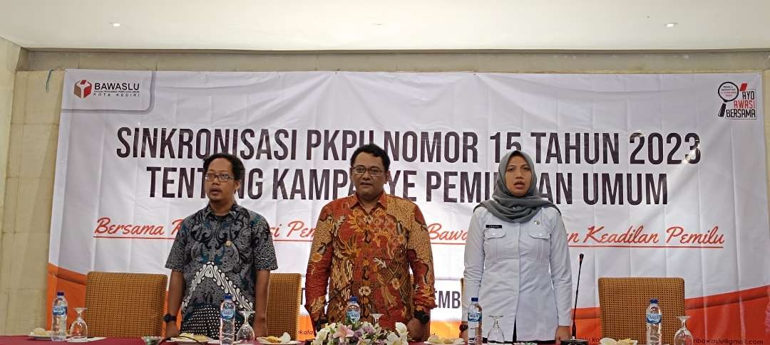 Bawaslu Kediri Ajak 17 Parpol komitmen deklarasi kampanye damai  (Foto: Fendi Lesmana/Ngopibareng.id)