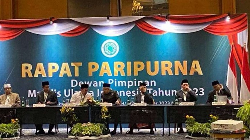 Wakil Presiden Republik Indonesia KH. Ma'ruf Amin menghadiri Rapat Paripurna MUI yang digelar di Ballroom Hotel Aryaduta, Jakarta Pusat, Jumat (17 November /11/2023). (Foto: mui-pusat)