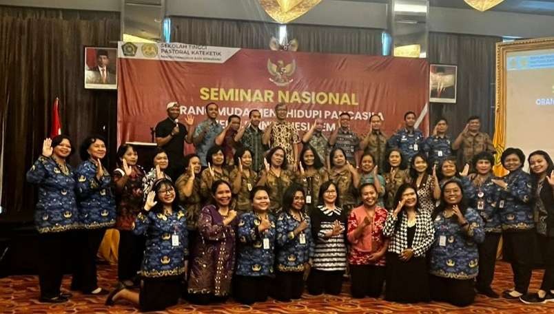 Seminar Nasional dengan tema "Orang Muda Menghidupi Pancasila Menuju Indonesia Emas" di Kota Semarang. (Foto: bpip)