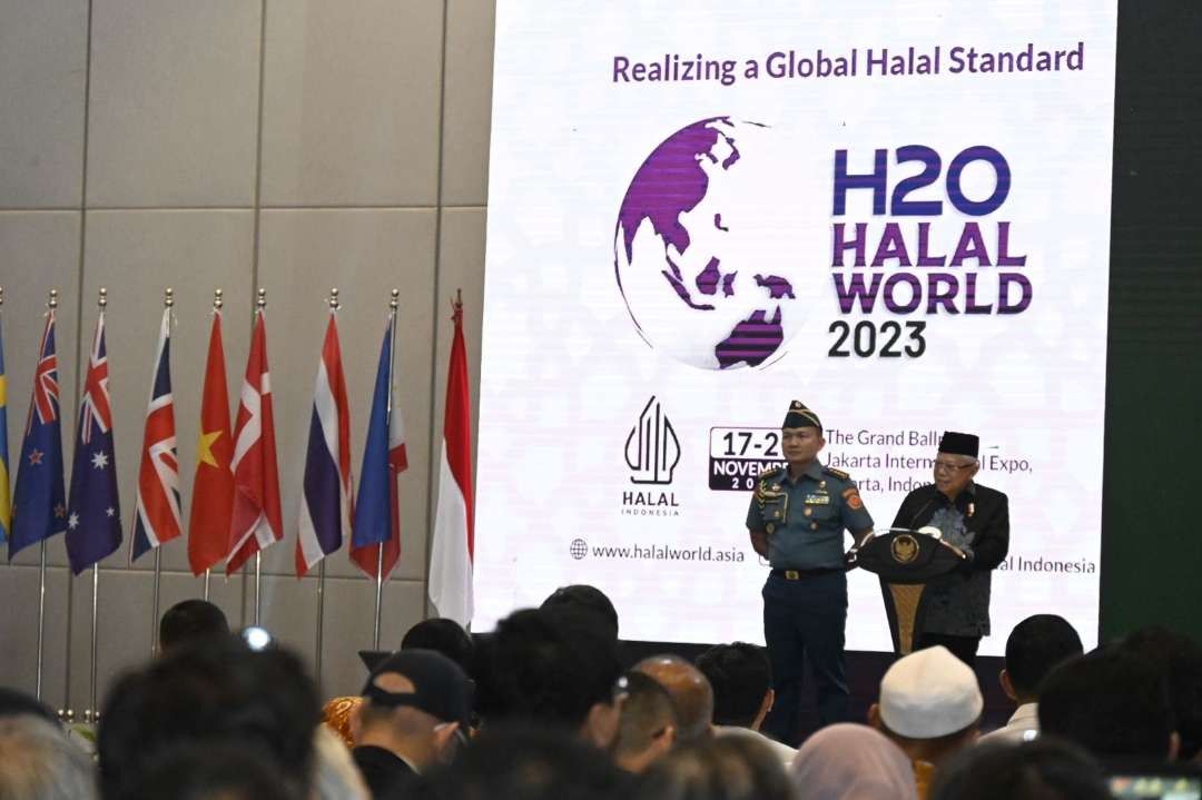 Wakil Presiden Ma'ruf Amin mendorong penerapan standar halal global yang berlaku pada semua negara di seluruh dunia. (Foto: Setwapres)