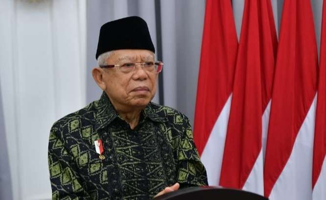 Wakil Presiden (Wapres) Ma'ruf Amin ingatkan TNI AU untuk cek sarana hingga cuaca saat latihan pesawat. (Foto: Setwapres)
