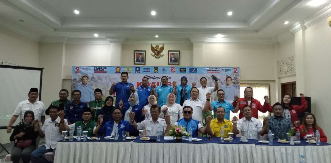 Partai politik Koalisi Indonesia Maju menggelar pertemuan membahas pembentukan struktur TKD Prabowo-Gibran di Tuban (Foto: Khoirul Huda/Ngopibareng.id)
