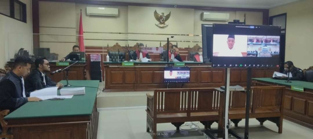 Sidang korupsi mantan Kades di Pengadilan Negeri (PN) Tipikor Surabaya.(Foto: Istimewa)
