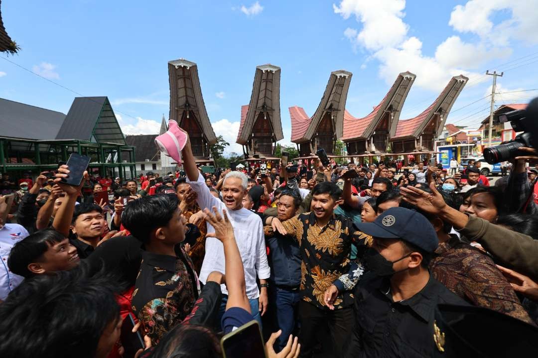 Ganjar Pranowo mendapat sambutan luar dari dari masyarakat Toraja. (Foto: Tim Media Ganjar Pranowo)