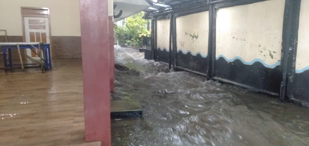 Salah satu titik banjir di Kota Malang (Foto: BPBD Kota Malang)