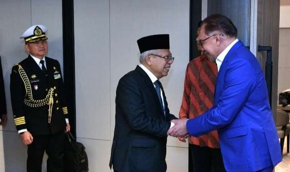 Wakil Presiden (Wapres) Ma’ruf Amin  bertemuan Perdana Menteri (PM) Malaysia Anwar Ibrahim (foto: Setwapres)