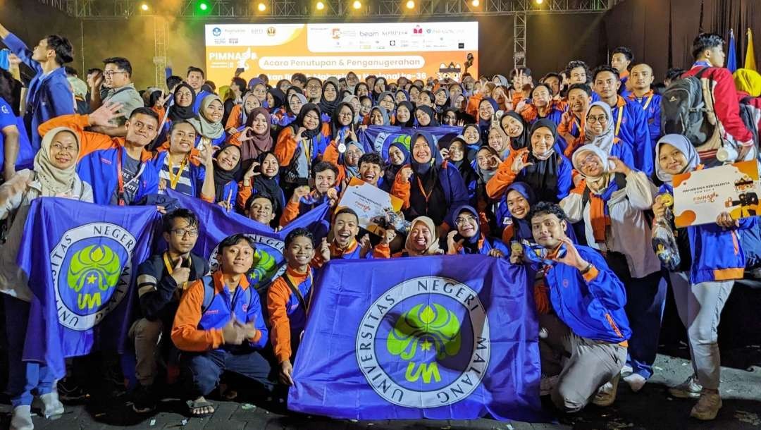 Pekan Ilmiah Mahasiswa Nasional (PIMNAS), delegasi Universitas Negeri Malang (UM) menjadi juara 5 besar. (Foto:munawir a)
