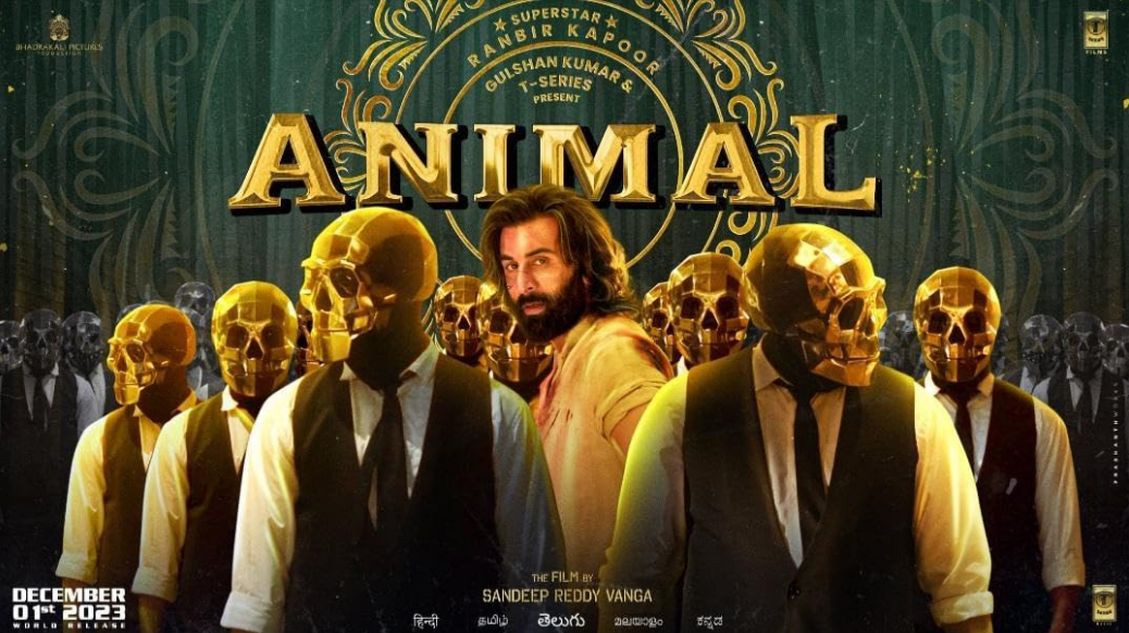 Salah satu poster film Bollywood berjudul Animal, dibintangi Ranbir Kapoor. (Foto: T-Series Film)