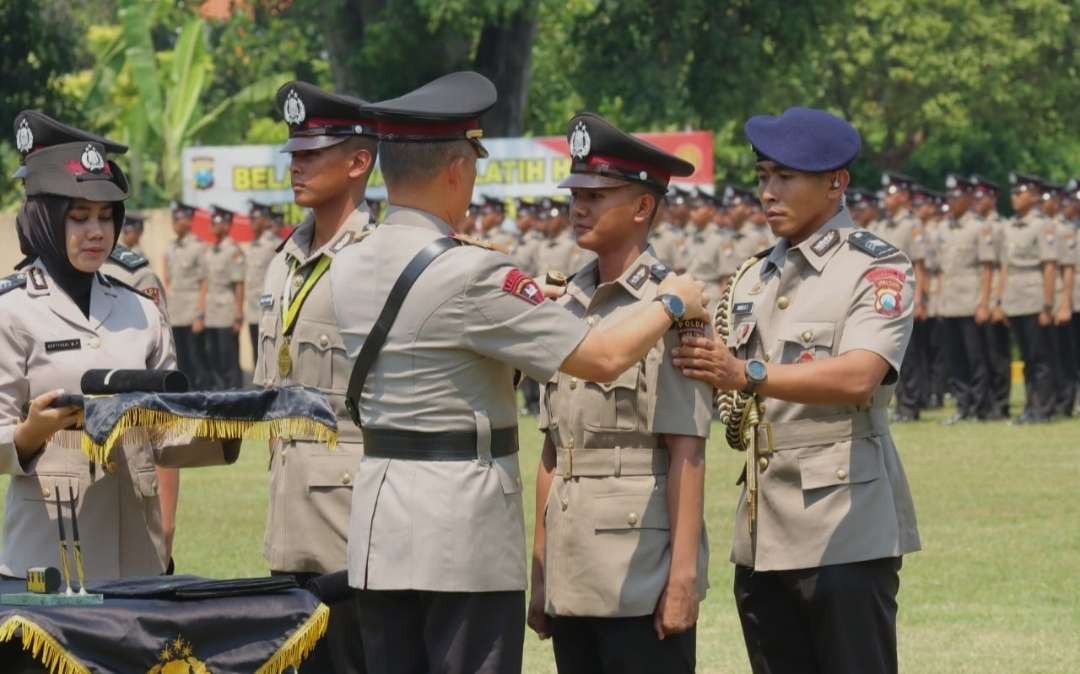 Personel Bintara Polri gelombang 2 tahun 2023, dilantik Kapolda Jatim Irjen Pol Imam Sugianto.(Foto: Istimewa)
