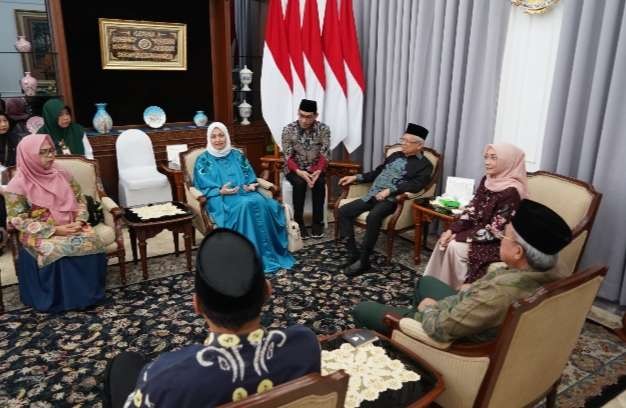 Wakil Presiden (Wapres) Ma'ruf Amin menerima cendekiawan perempuan Mesir Dr. Nahla Sabry El-Saidy, di Kediaman Resmi Wapres, Jalan Diponegoro  Jakarta (Foto: Setwapes)