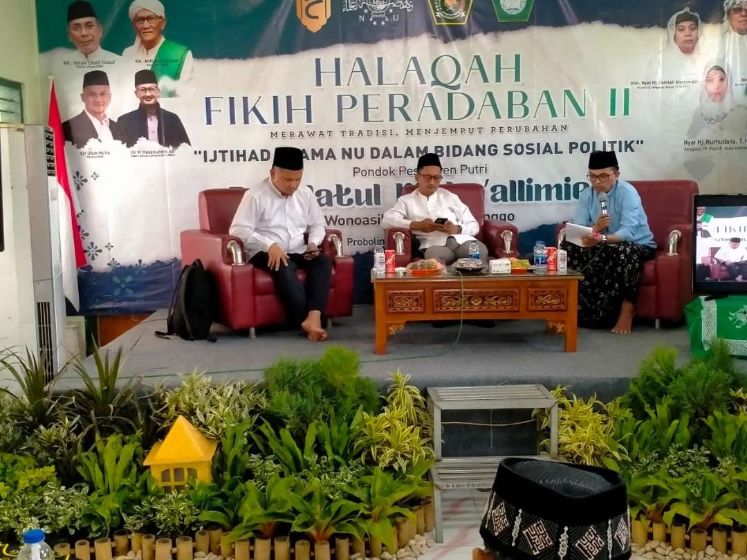 Halaqah Fikih Peradaban II digelar di Auditorium PP. Putri Raudlatul Muta’allimien, Wonoasih, Kota Probolinggo. (Foto: Ikhsan Mahmudi/Ngopibareng.id)