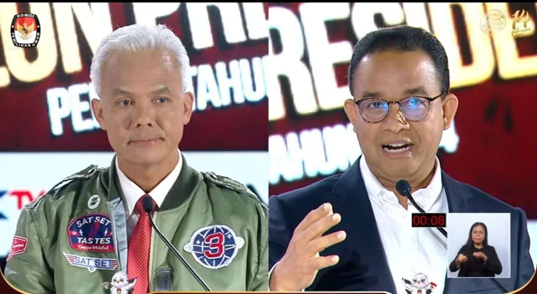 Capres Ganjar Pranowo bisa memberikan jawaban balasan terkait pertanyaan Anies Baswedan soal tak menyebut ASEAN dalam konflik Laut Cina Selatan atau LCS. (Foto: YouTube KPU)