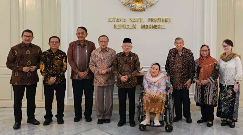 Para tokoh Gerakan Nurani Bangsa berkunjung kepada Wakil Presiden RI Bapak Prof. Dr. KH. Ma’ruf Amin di Istana Negara Jakarta. (Foto:setwapres)