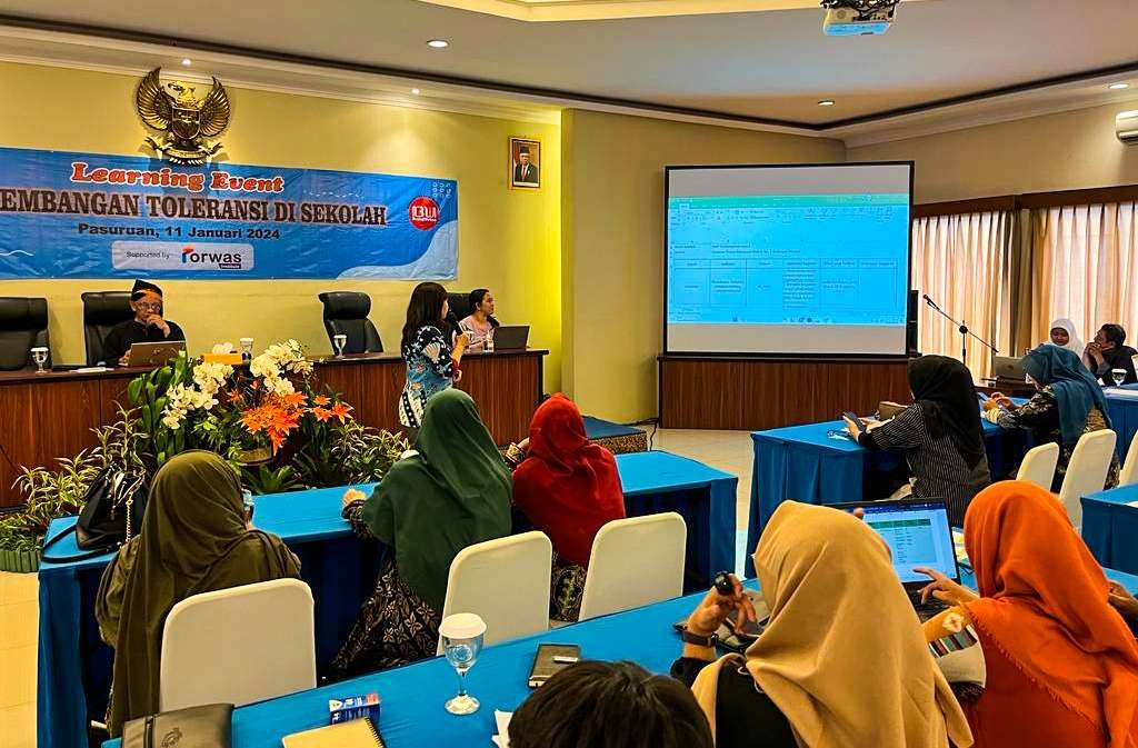 Forum group discussion Wujudkan Sekolah Toleransi. (Foto: Aini/Ngopibareng.id)
