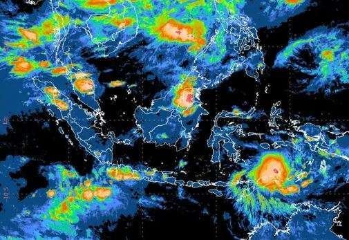 Bibit Siklon 98S terdeteksi di Indonesia. (Foto: BMKG)
