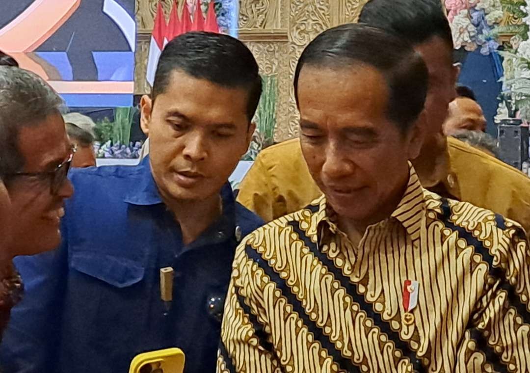 Presiden Joko Widodo saat berada di Forum Rektor yang digelar di Unesa. (Foto: Pita Sari/Ngopibareng.id)