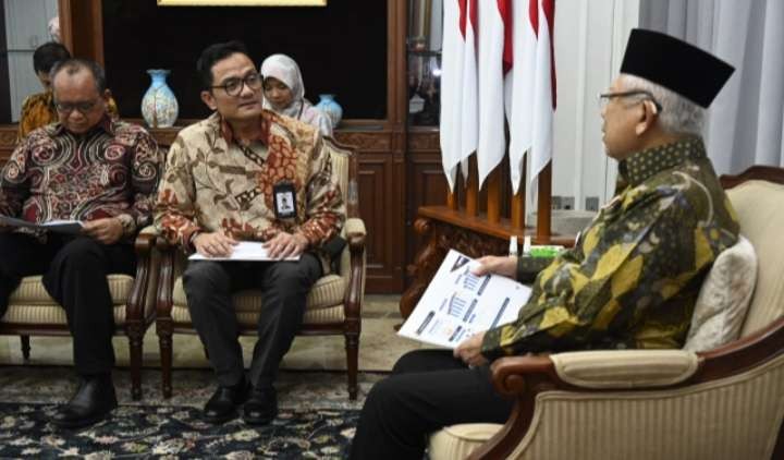 Wakil Presiden (Wapres) Ma’ruf Amin menerima Pelaksana Badan Pengelola Keuangan Haji (BPKH) di kediaman resmi Wakil Presiden, Jalan Diponegoro Jakarta. (Foto: Setwapres)
