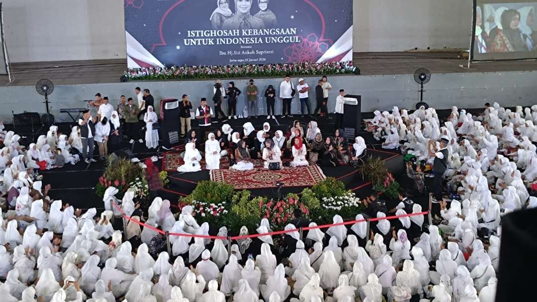 Istiqosah Kebangsaan untuk Indonesia Unggul dihadiri Siti Atikoh, istri capres nomor urut tiga, Ganjar Pranowo, Jumat 19 Januari 2024. (Foto: Istimewa)