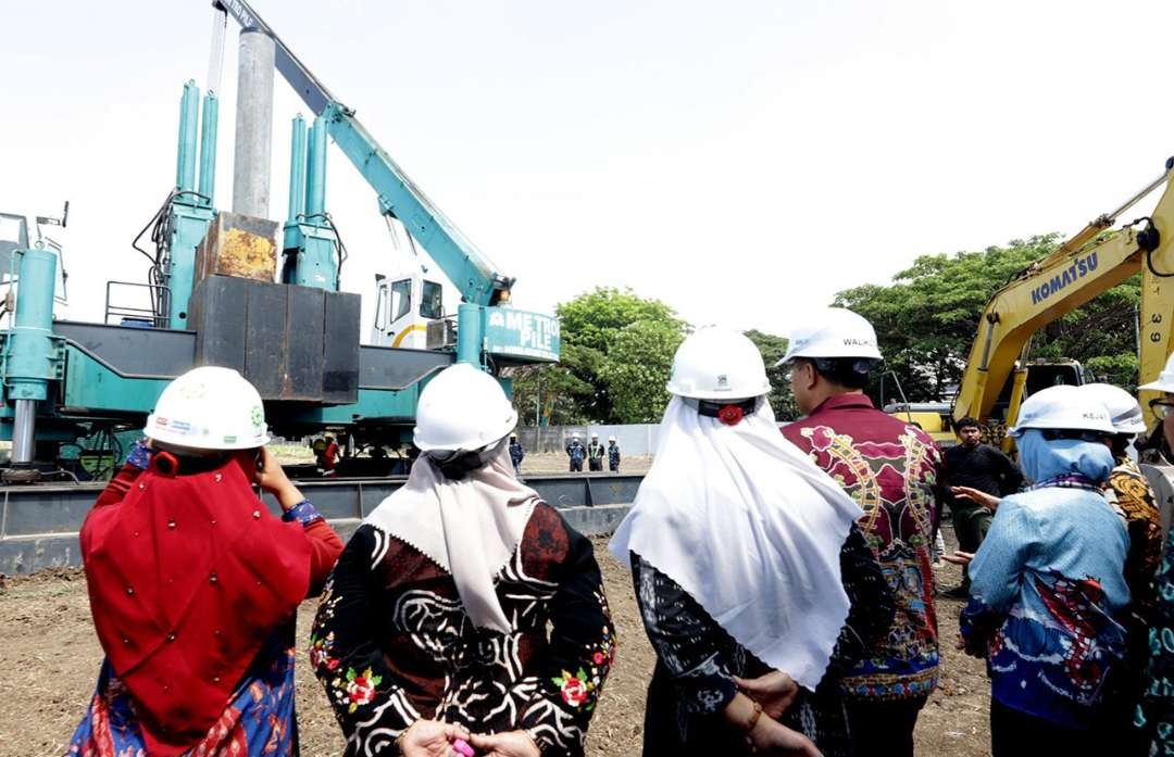 Peletakan batu pertama RS Surabaya Timur yang dilakukan Oktober 2023 lalu. (Foto: Pita Sari/Ngopibareng.id)