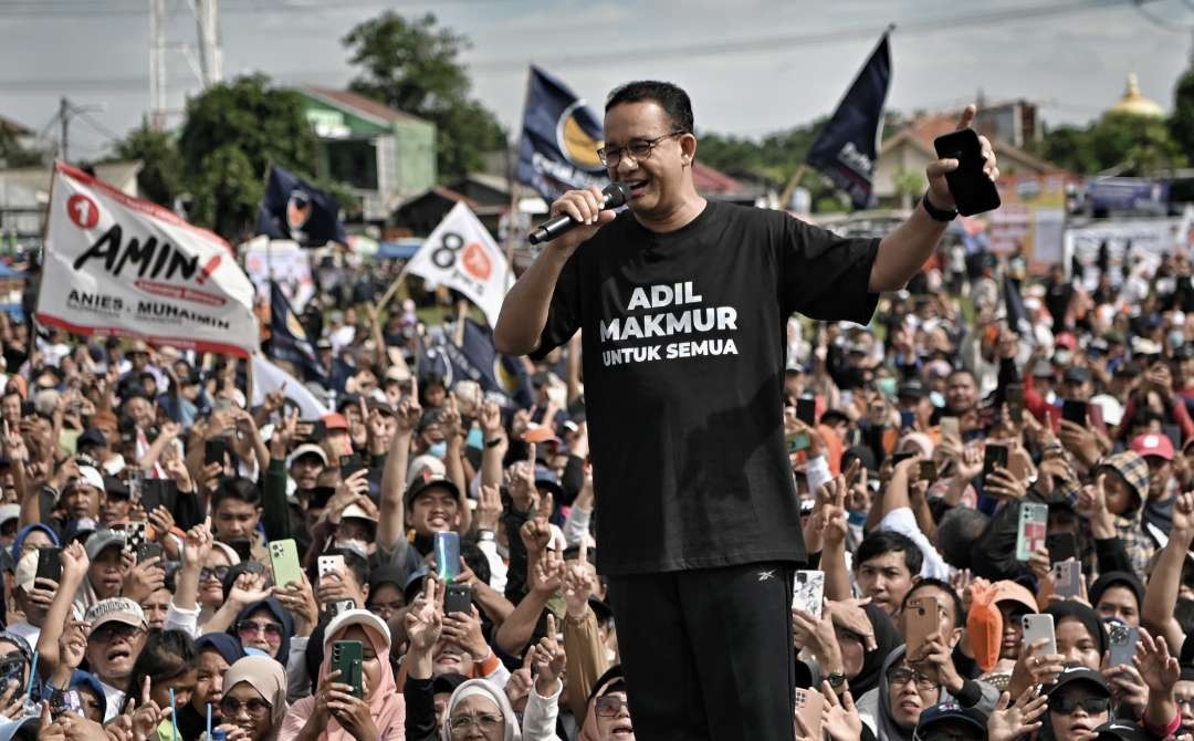 Capres nomor urut 1 Anies Baswedan menghadiri kampanye akbar pertama di Tangerang Banten (Foto: MC Anies)