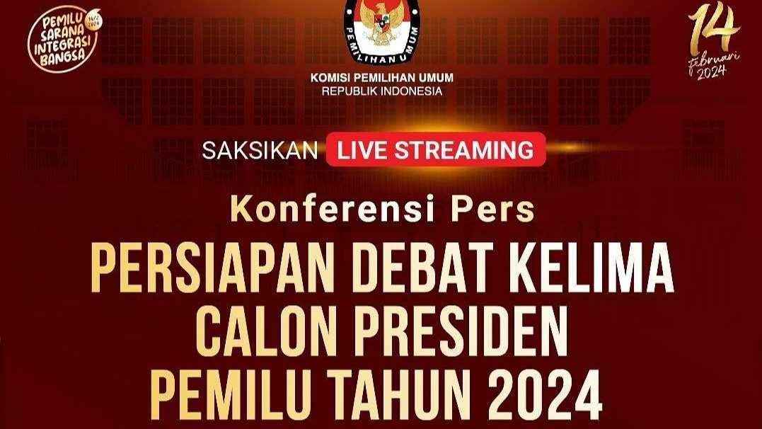 Debat capres kelima atau terakhir digelar Komisi Pemilihan Umum (KPU), Minggu 4 Februari 2024. (Foto: Instagram KPU)
