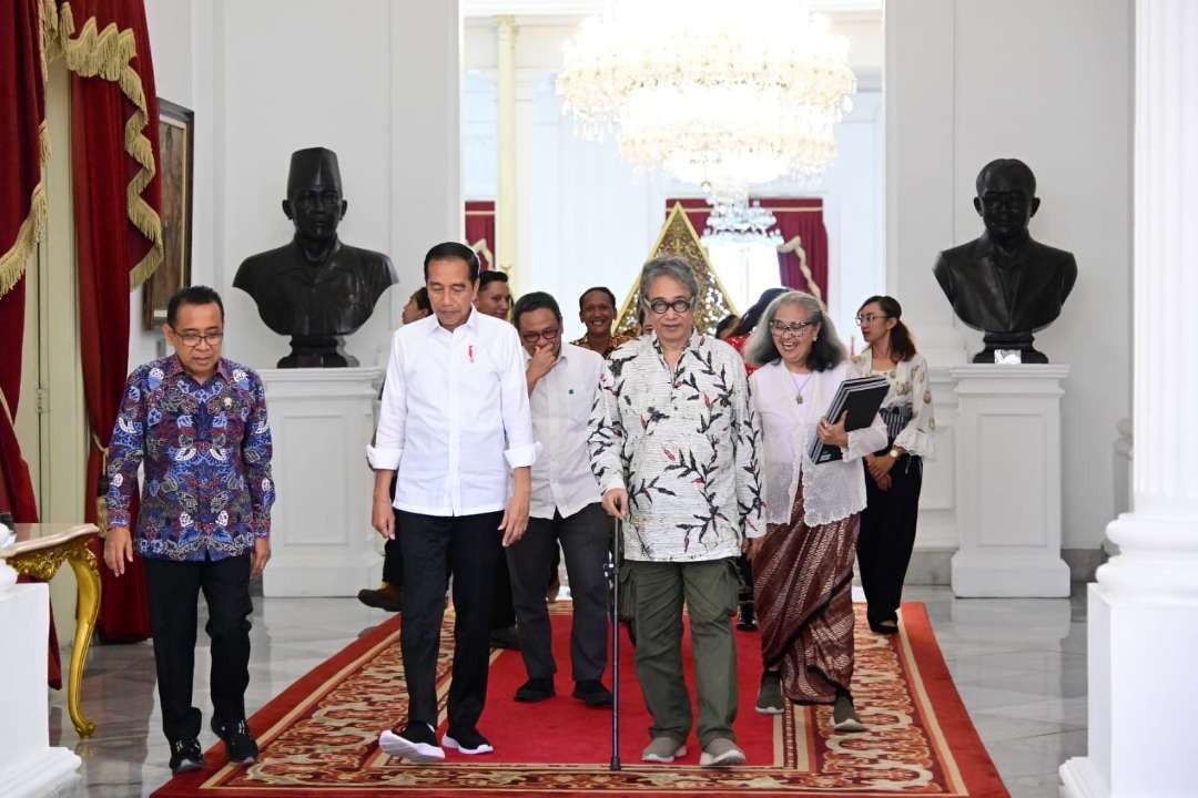 Seniman Butet Kartaredjasa dilaporkan Projo atas dugaan menghina Presiden Jokowi. (Foto: Setpres)